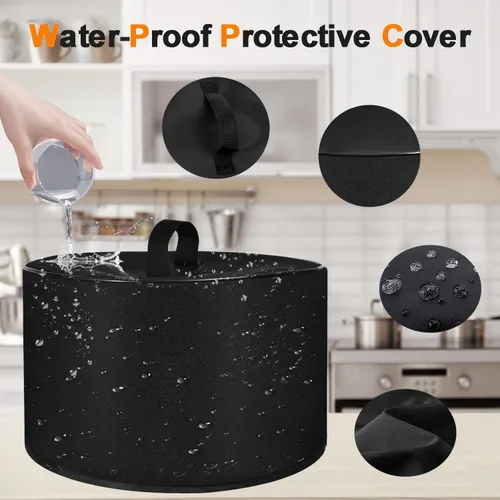 Miniatura 4 de Cubierta antipolvo para olla de cocción lenta de 6 cuartos de galón, resistente, impermeable, a prueba de polvo, con asa, cubierta protectora