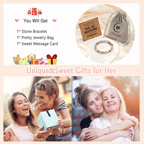Miniatura 6 de UPROMI Pulsera para mujereshombres, regalos de cumpleaños para adolescentes, niñas, mujeres y ella