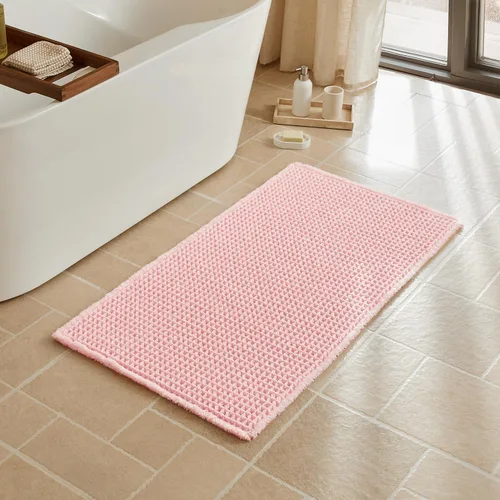Miniatura 58 de Triohero Tapete de baño con diseño de gofre, tapete de baño pequeño y bohemio, antideslizante, lavable, ultra suave, súper absorbente, de secado