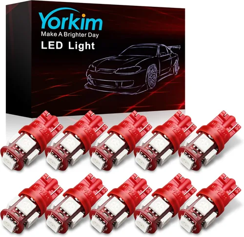 Miniatura 15 de Yorkim Bombillas LED 1157 brillantes rojas, bombilla de freno 1157, 9-30 V, 1157 2057, 2357, 7528, BAY15D, bombilla LED con proyector de repuesto