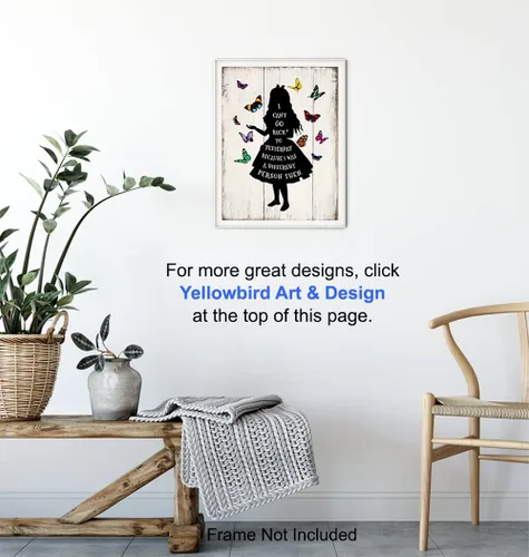 Miniatura 5 de Impresión artística de pared con cita del país de las maravillas de Alicia - Imagen fotográfica de 8 x 10 pulgadas, decoración única de habitación