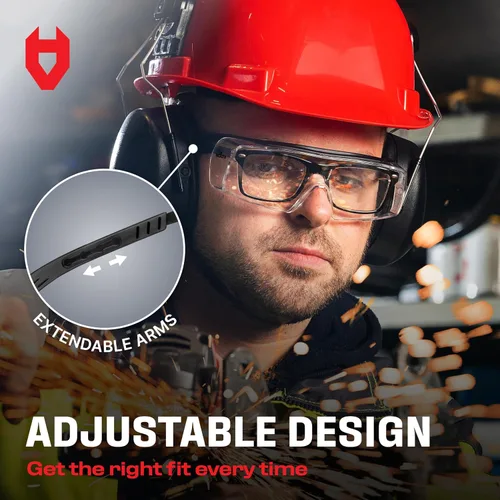 Miniatura 9 de NoCry Gafas de Seguridad Antivaho que se Ajustan Sobre Gafas con Lente Resistente a los Arañazos — Certificadas ANSI Z87 y OSHA, Gafas de Seguridad