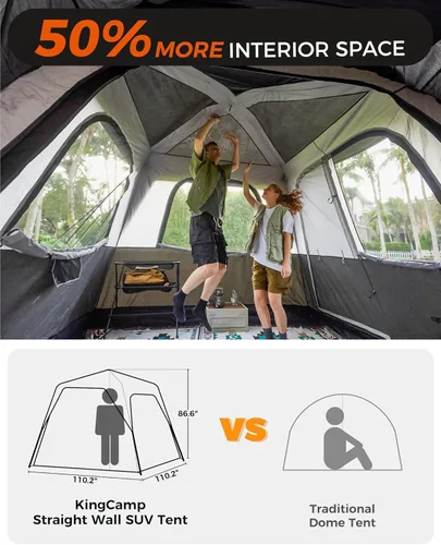 Miniatura 4 de KingCamp SUV Tent, Instant 6-8 Person Waterproof & Windproof Tailgate Car Camping Tent with Movie Screen for Family Camping & Outdoor Adventures