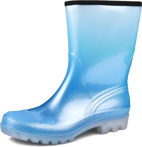 Miniatura 6 de DKSUKO Waterproof Womens Rain Boots insulated,Lightweight Rubber fashion Boots in Gardening,Warm and Comfortable Wide Calf Rain Boots with Glossy in