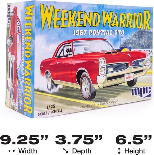Miniatura 5 de MPC 1967 Pontiac GTO Weekend Warrior - Kit de modelo a escala 1/25 - Vehículos vintage construibles para niños y adultos