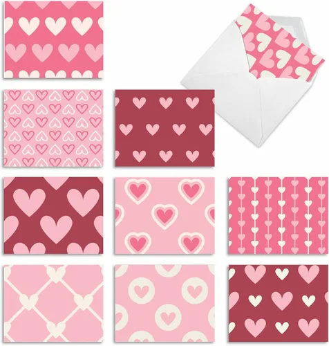 Miniatura 8 de The Best Card Company - 10 Tarjetas de Notas en Blanco con Corazón en Caja (4 x 5.12 Pulgadas) - Surtido de Tarjetas de Amor Sincero para Todas