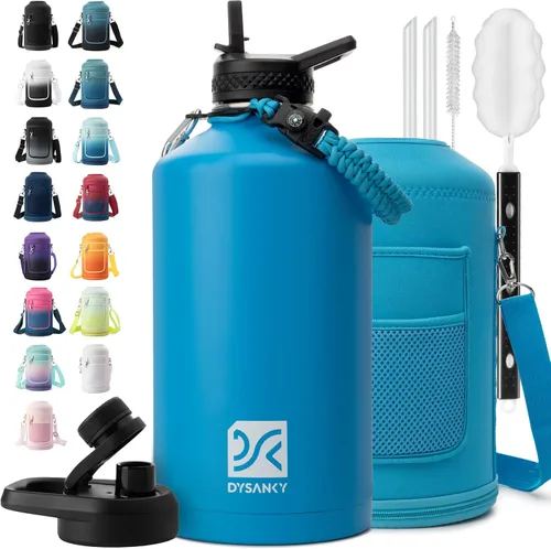 Miniatura 65 de DYSANKY Botella de agua aislada de 32 onzas, metal al vacío de acero inoxidable grueso, jarra de agua deportiva portátil para gimnasio y senderismo