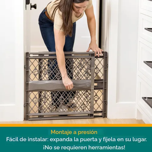 Miniatura 3 de MYPET North States Paws - Puerta portátil para mascotas: 26-40 pulgadas de ancho. Montaje a presión. No necesita herramientas. Fabricado en EE. UU.