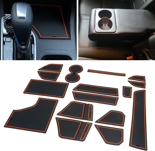 Miniatura 7 de para Nissan Sentra Accesorios 2025 2024 2023 2022 2021 2020 Insertos Personalizados para Portavasos Forros de Consola Central Bolsillos de Puertas