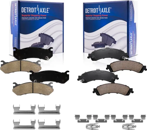 Miniatura 57 de Detroit Axle - Pastillas de freno traseras para Honda Odyssey 2011-2017 Pilot 2007-2013 MDX 2010-2013 ZDX 2010-2013 Pastillas de freno de cerámica