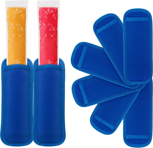 Paquete de 6 bolsas reutilizables para paletas congeladas, fundas para palitos de hielo para niños, moldes de paletas para tubos de yogur
