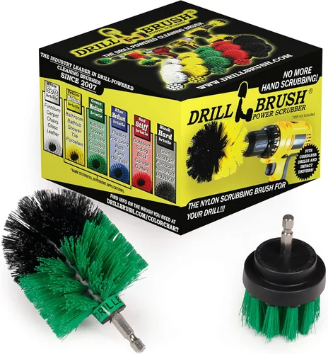 Miniatura 12 de 2 cepillos de limpieza rotativos de cerdas rígidas rojas de tamaño mini para limpiar revestimientos, ladrillos, piedras, chimeneas, cubiertas, Rojo