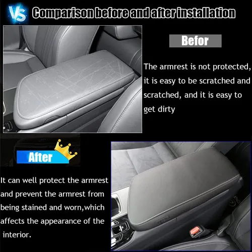 Miniatura 3 de Accesorios interiores personalizados para Lexus NX 250 NX 350 NX 350h NX 450h+ 2022 2023 cubierta de reposabrazos de cuero para consola central