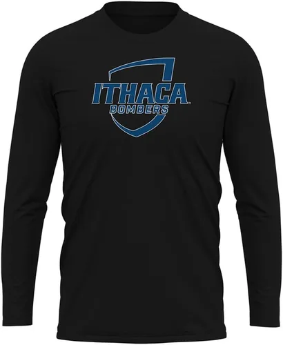 Miniatura 164 de Camisa deportiva de manga larga oficial de la NCAA Collegiate para hombre, colección negra con logotipo primario