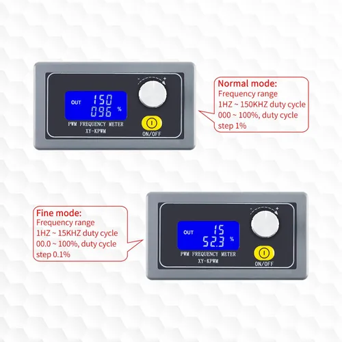 Miniatura 4 de Generador de señal XY-KPWM Generador PWM de 1 canal 1Hz-150kHz Modo dual PWM Frecuencia de pulso Módulo generador de señal de onda cuadrada Pantalla