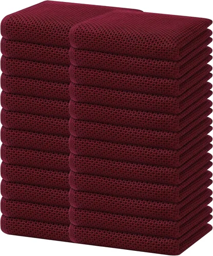 Miniatura 161 de Homaxy Paños de cocina de 100% algodón con tejido de gofre, ultra suaves, absorbentes, de secado rápido, 12 x 12 pulgadas, paquete de 6, amarillo