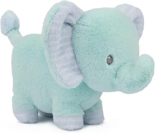 GUND Baby Safari Friends Collection - Elefante de peluche con campanilla, juguete sensorial para bebés y recién nacidos, color verde azulado, 7