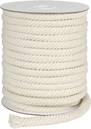 Miniatura 9 de Tenn Well Cordón de macramé de 0.197 in, cuerda de algodón trenzada de 165 pies para colgar plantas de macramé, para colgar en la pared, cuerdas
