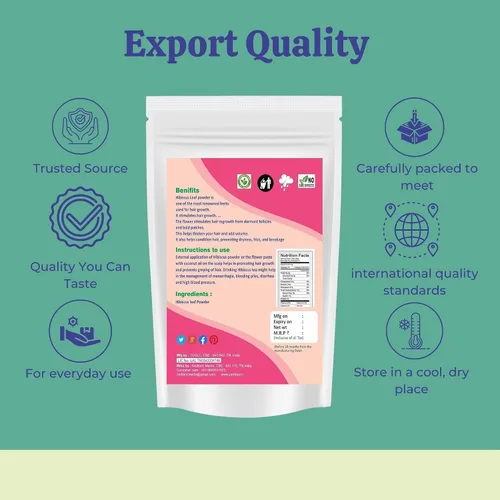 Miniatura 8 de Polvo de hoja de hibisco para caída y crecimiento del cabello, lavado de cabello 100% natural, 300 GM 10.58 oz para un cabello saludable
