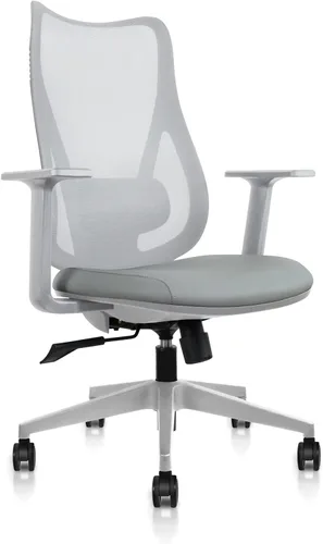 2xhome Silla de oficina ergonómica | Silla de escritorio de malla de respaldo alto | Soporte lumbar ajustable de inclinación reclinable | Asiento
