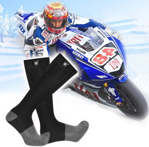 Miniatura 8 de SNOW DEER Calcetines calefactables, calentador de pies eléctrico con batería recargable para hombres y mujeres, invierno, esquí, caza, camping