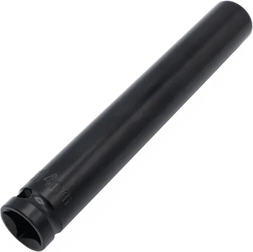 Toma de impacto profundo de 1/2 pulgada por 0.551 in, acero CR-V tratado térmicamente de 6 pulgadas de longitud, tamaño métrico de 6 puntos (0.551
