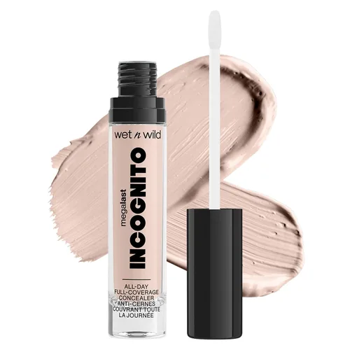 wet n wild Mega Last Incognito - Corrector líquido mate para todo el día, color beige claro, 0.18 onzas