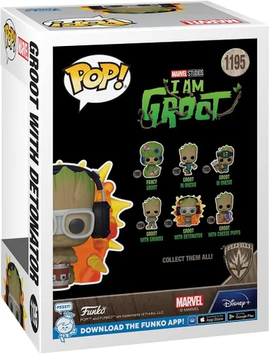 Miniatura 3 de Funko Pop! Marvel: Guardianes de la Galaxia - Groot con detonador - Pantalones cortos de Groot - Figura de vinilo coleccionable - Idea de regalo
