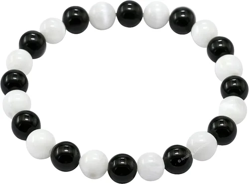 Miniatura 614 de Amazing Gemstone Pulsera de cristal para mujeres y hombres, pulsera de cristal curativo de protección, pulsera elástica con cuentas de piedras