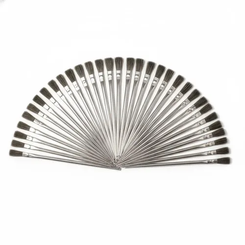 Paquete de 36 cepillos desechables de pelo de caballo de 3/8 pulgadas para fundente, pegamento, epoxi y carpintería