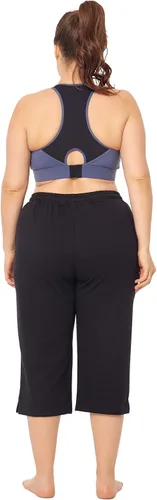 Miniatura 6 de ZERDOCEAN Pantalones cortos de yoga para mujer, talla grande, para interiores, con bolsillos y cordón