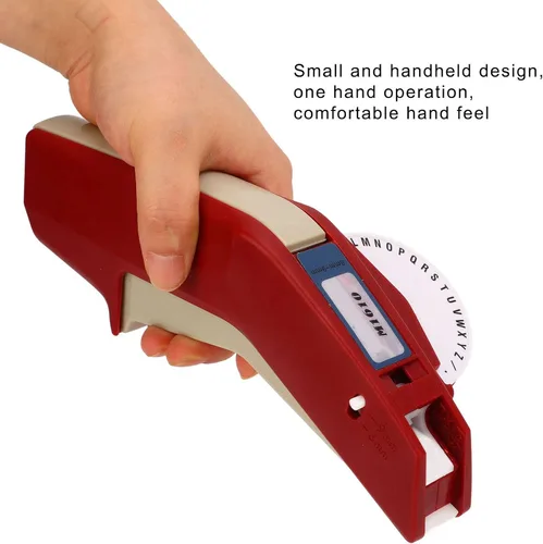 Miniatura 4 de Embossing el Machine, Número claro Leer el hacer la máquina de gofrado, una mano, conveniente para los Els (M1610 rojo)