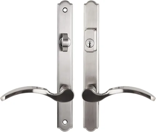 Miniatura 11 de House Guard Sistema de Manija para Puerta de Patio con Bisagras con Manija de Palanca, Juego de Cerradura de Mortaja Universal para Puertas de Latón