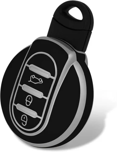 Miniatura 9 de Funda para llavero BMW MINI de 3/4 botones, funda de TPU inteligente compatible con BMW Mini Cooper F54 F55 F56 F57 F60 Serie F (gris)