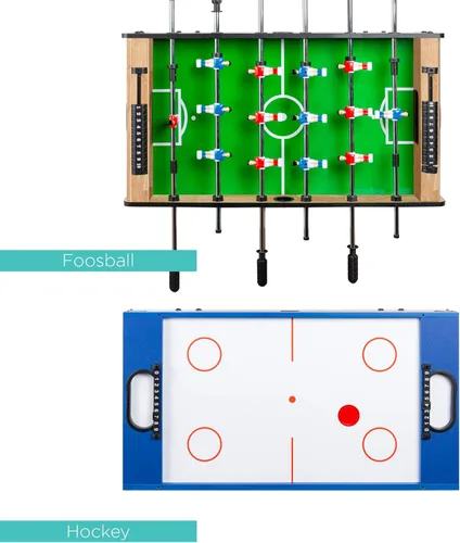 Miniatura 4 de Best Choice Products Serie de mesas de juegos múltiples – Mesas de juego interactivas 4 en 1 y 11 en 1 para niños con futbolín, hockey sobre aire, 4
