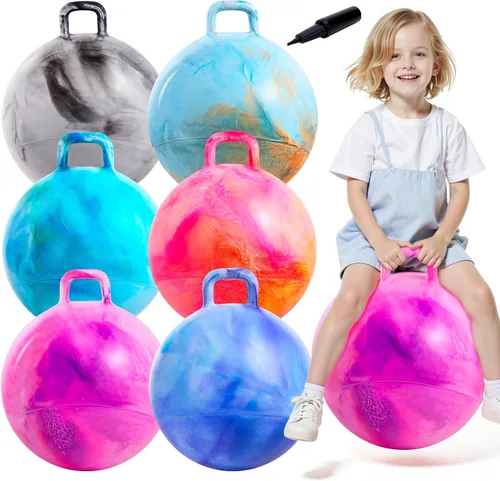 Miniatura 15 de Upper Rider Bola de tolva para niños de 3 a 6 años, bola inflable de 15 pulgadas con asa para niños pequeños, juguetes de salto de hippity hop
