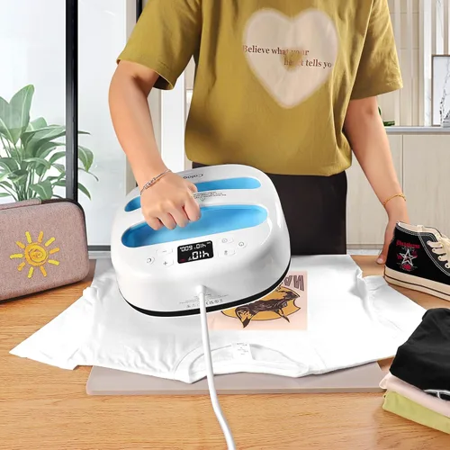 Miniatura 6 de Máquina de Prensa de Calor Calogy para Camisetas 10"X10", Prensa de Calor Portátil Rápida hasta 410℉ (210 ºC), Control Preciso de Temperatura
