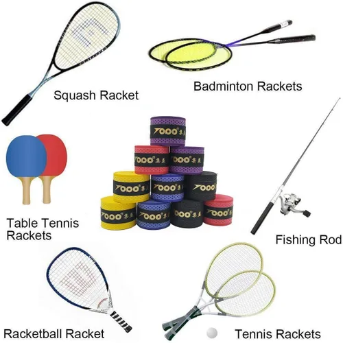 Miniatura 7 de Cinta de agarre para raqueta de tenis, diseño de punto de presión, antideslizante para raqueta de tenis, raqueta de bádminton, bate de béisbol