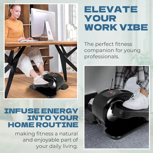 Miniatura 2 de Under Desk Elliptical Machine, Portable Elliptical Ellipse Leg Exerciser for Seniors Quiet Electric Foot Pedal Exerciser for Home with Remote Control