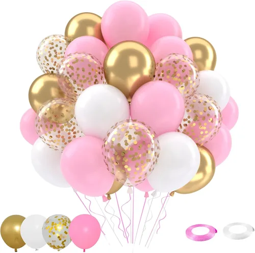 Miniatura 33 de Patimate Juego de globos de confeti negro y dorado, kit de 50 piezas de globos de látex de confeti metálico dorado negro y blanco de 12 pulgadas