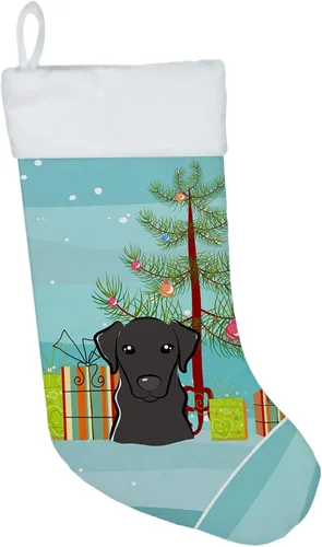 Miniatura 29 de Caroline's Treasures BB1590CS Árbol de Navidad y Alaskan Malamute Calcetines de Navidad para colgar en la chimenea, decoración de fiesta de Navidad