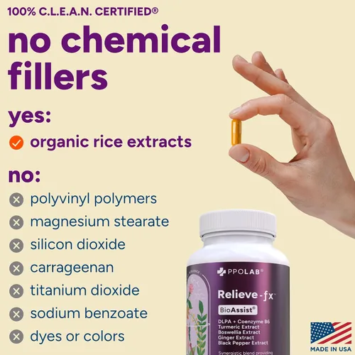 Miniatura 5 de Relieve-fx DLPA Boswellia - Suplemento de jengibre y cúrcuma para la salud de la inflamación, corazón, intestino, calambres, articulaciones