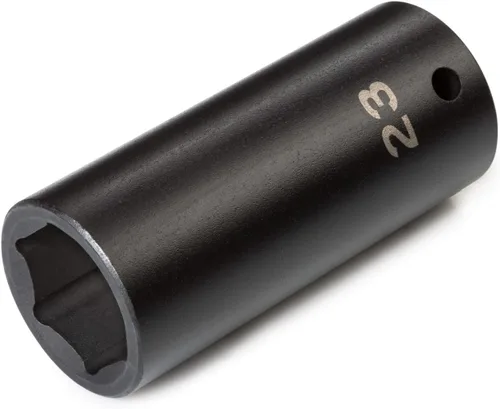TEKTON SID23123 Dado de impacto profundo de 6 puntos de 29/32 pulgadas (23 mm) impulsor de 1/2 pulgada