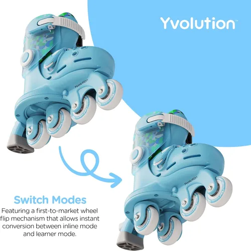Miniatura 3 de Volution Learner Twista Patines – Patines ajustables 2 en 1 para niños a partir de 2 años – Convierte de patines de tres ruedas a patines en línea