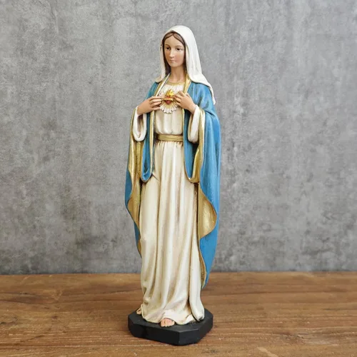 Miniatura 2 de Figura Católica del Inmaculado Corazón de María de BC, 6" de Alto, Estatua de la Santísima Madre Virgen María para el Hogar, Regalos Religiosos