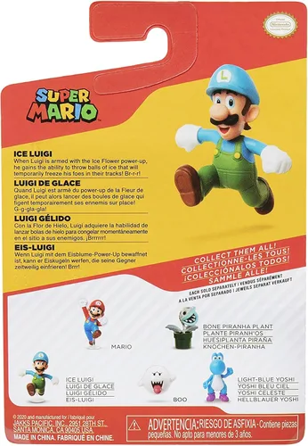 Miniatura 3 de Super Mario Figura de acción de 2.5 pulgadas Ice Running Luigi juguete coleccionable