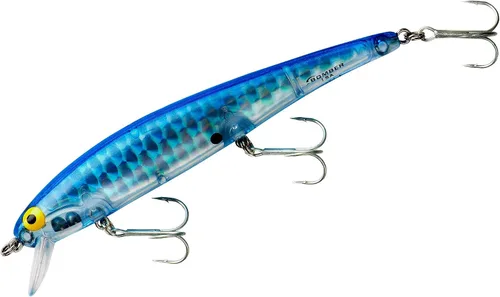 Miniatura 77 de Bomber Señuelos Long A Slender Minnow Jerbait Señuelo de Pesca Cabeza roja con destello plateado