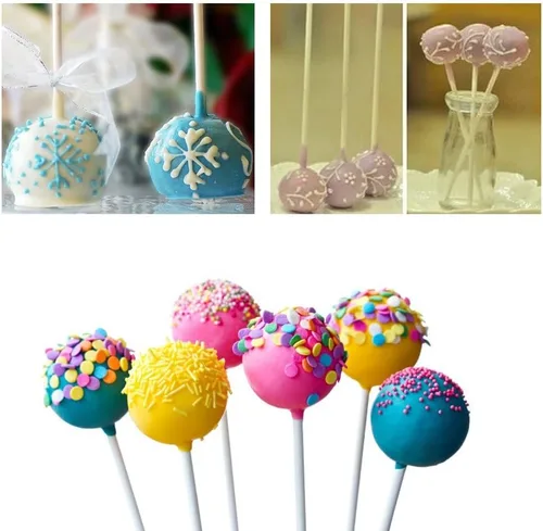 Miniatura 6 de COOLAKE Palitos de piruleta 100 unidades de 6 pulgadas para hacer dulces de papel para decoración de pasteles, dulces de frutas caseros