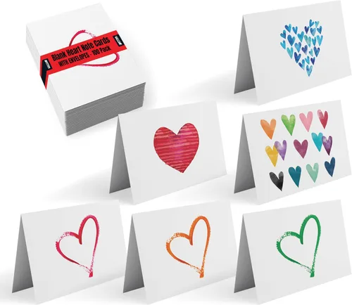 Better Office Products Paquete de 100 tarjetas de felicitación para todas las ocasiones, tarjetas de notas en blanco surtidas, 4 x 6 pulgadas, 6