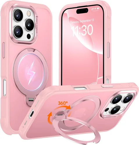 Miniatura 11 de Magnética para iPhone 12 e iPhone 12 Pro Funda, [con Soporte de Anillo Magnético Invisible Giratorio 360°][A Prueba de Golpes][Compatible